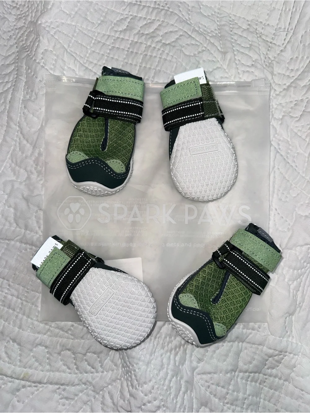 Spark Paws Green Hot Pavement Pawtector Dog Shoes